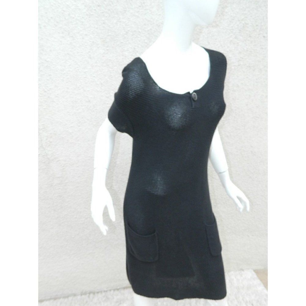 A.P.C.โRueโ Madameย Paris Dress Black Chunky SweaterโPocketsโSizeโX-Small